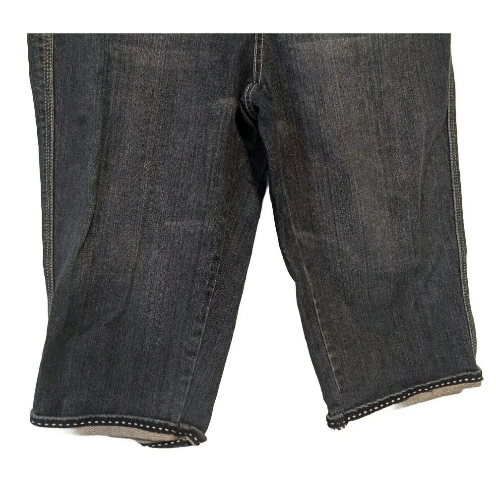 Ana Women's Jeans Size 10 Blue Cropped Capri Low Rise Dark Wash Denim 5 Pockets - Picture 3 of 13